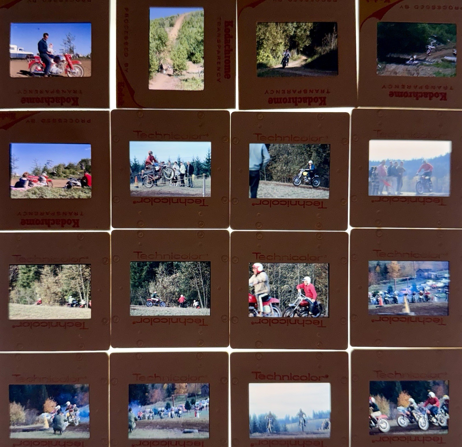VTG 1960s 35mm Photo Slide Lot 270+ Motocross Motorcycle Dirt Bike Hill Racing