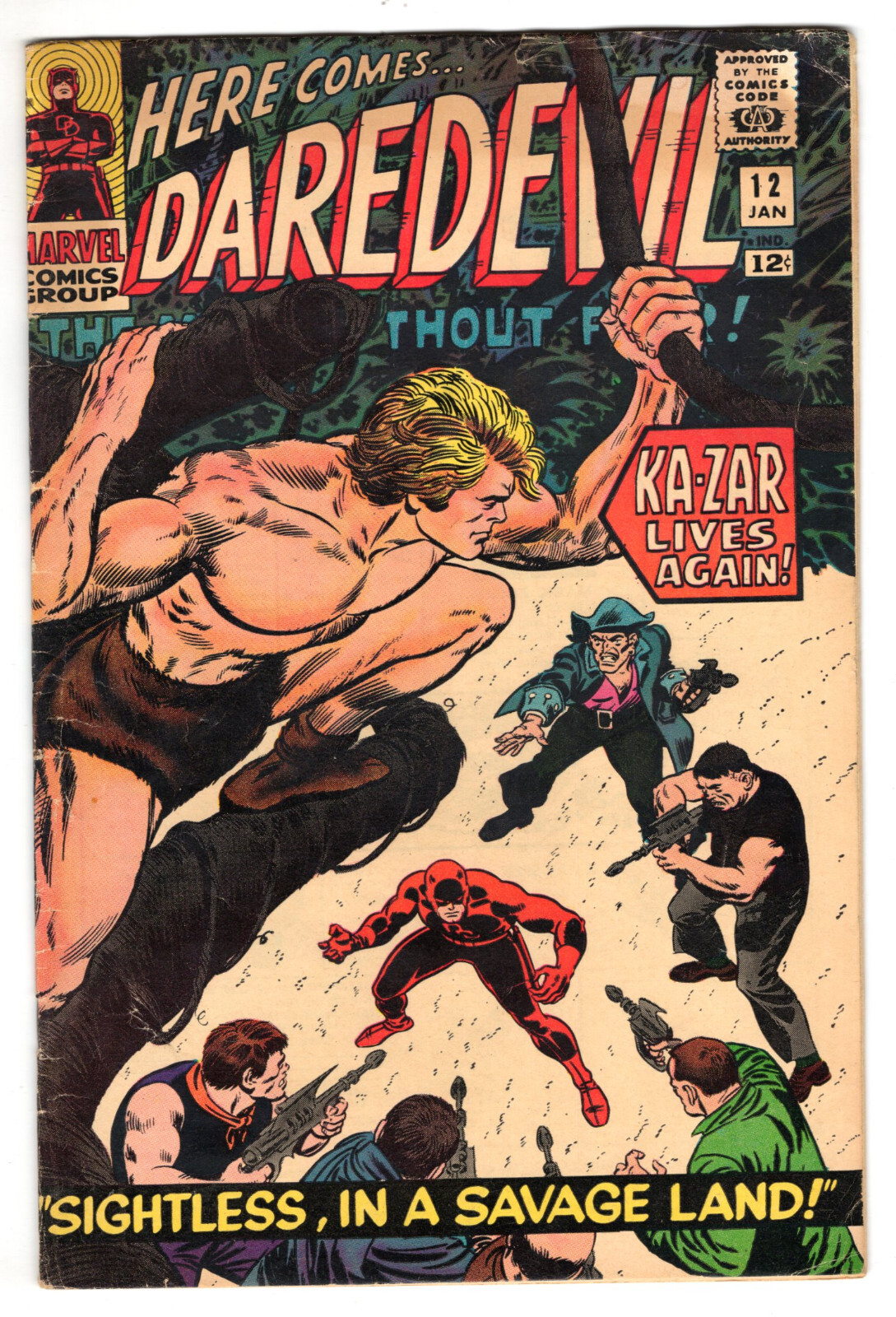 Daredevil #12 Very Good Minus 3.5 The Plunderer Ka-Zar John Romita Art 1966