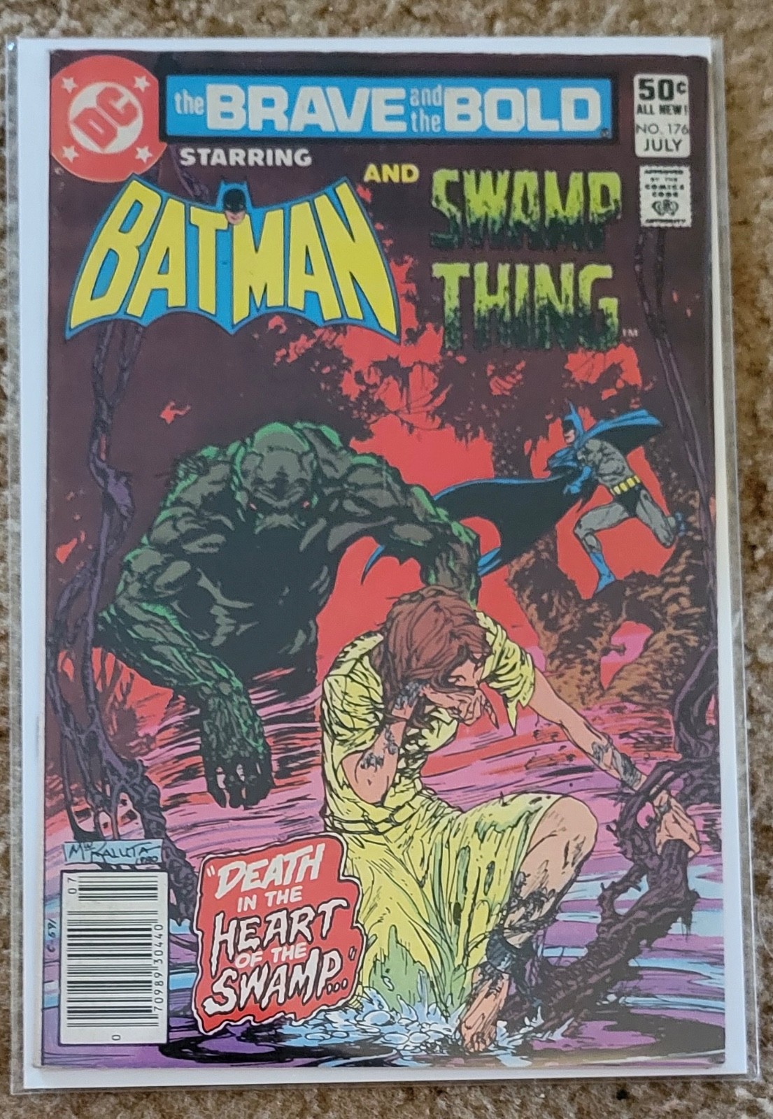 BRAVE And The BOLD #176 (1981) Batman & Swamp Thing • Newsstand • in Mylar