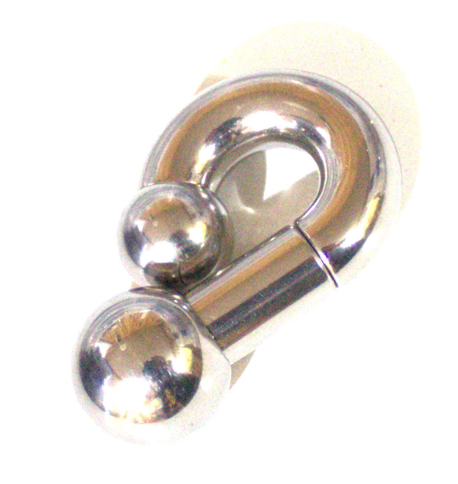 00g 5/8 Reverse Prince Albert Jewelry Mollusk Frenum Weight Barbell 19mm Ball