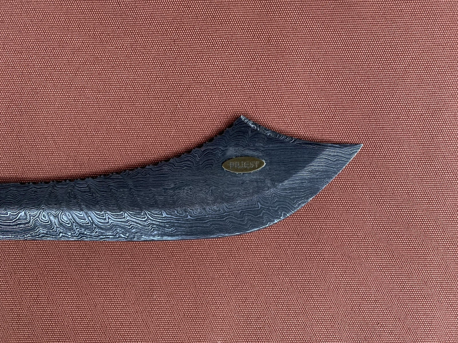Chance Priest Custom Handmade Two Hand Damascus Sword. 34″OAL