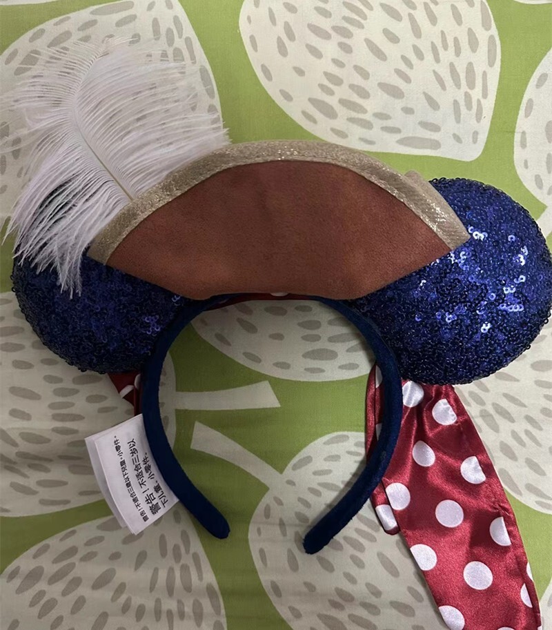 Authentic Disney Pirates Minnie Mouse Ear Headband Shanghai Disneyland 2024