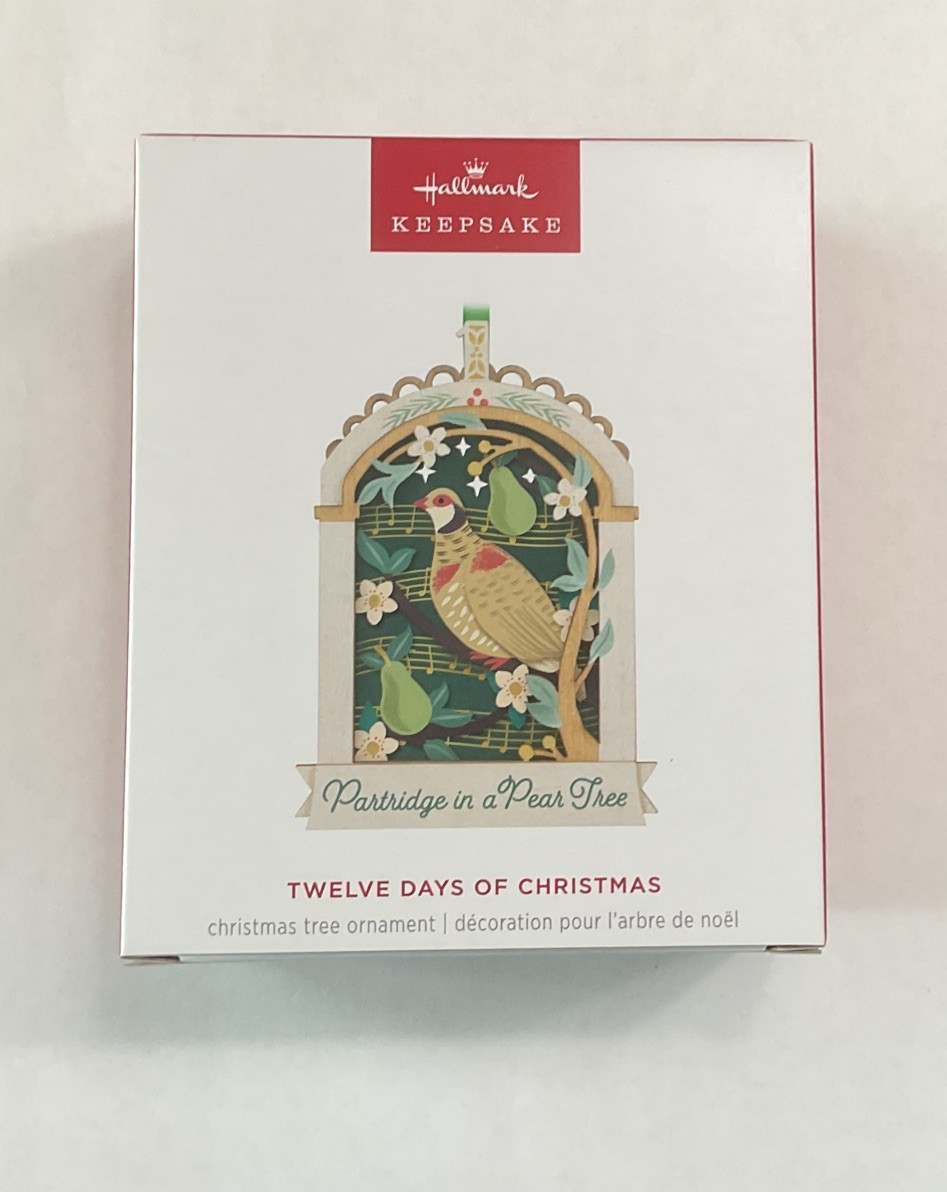 2024 Hallmark Twelve Days Of Christmas 1st in Series Wood & Paper Ornament NEW