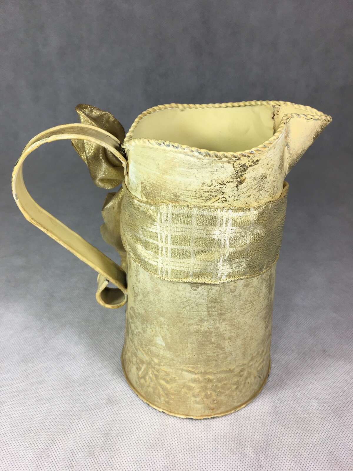 Hosley Classic Collection Decorative Pitcher 8.5″ Ribbon Gold Tone