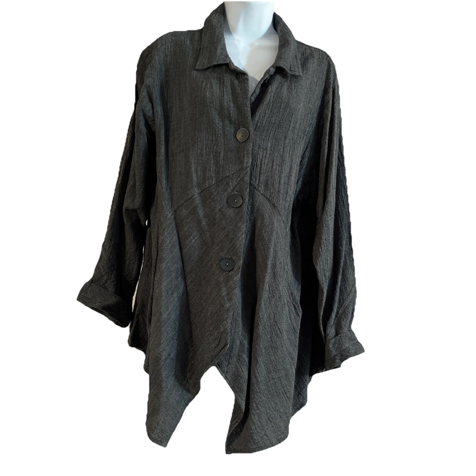 MILL VALLEY CLOTHING CO GRAY COTTON LS SHIRT/JACKET/TOP- XL
