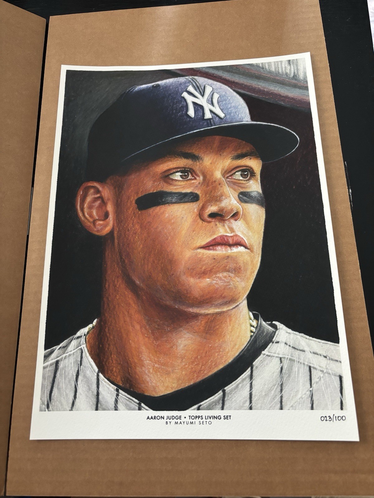 Topps Living Set #1 Aaron Judge Fine Art Hand Numbered 23/100 Mayumi Seto Artist