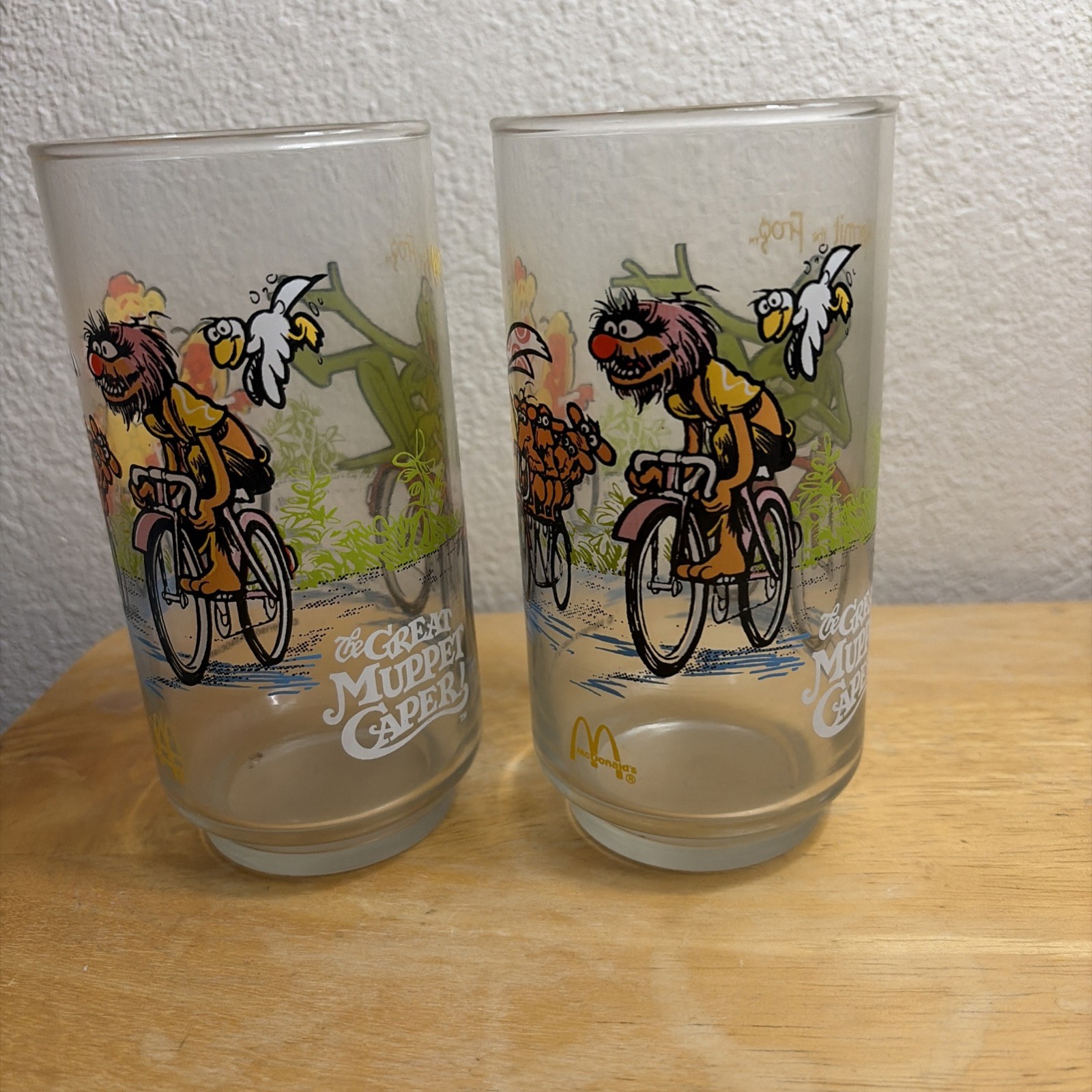 McDonald’s The Great Muppet Caper Glass Set 1981 Multicolor Original lot of 5