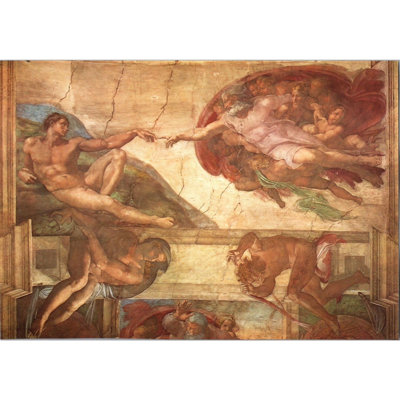 The Creation Of Adam By Michelangelo 1969 Art Print SI8