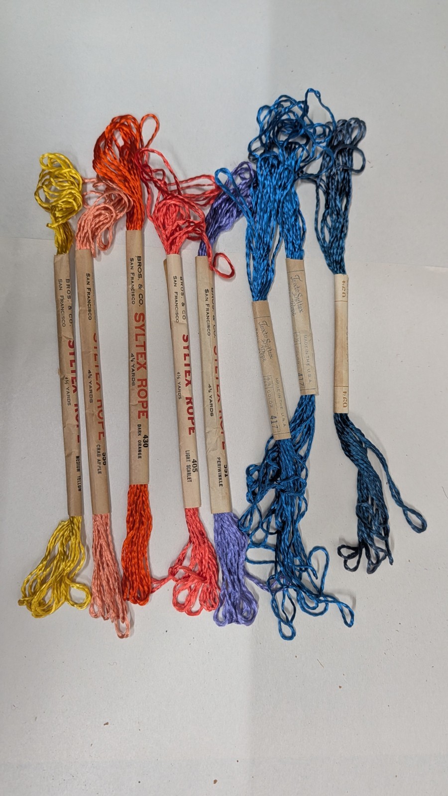 8 Vintage Belding Bros. Embroidery Floss Synthetic Silk Thread Mixed Lot E