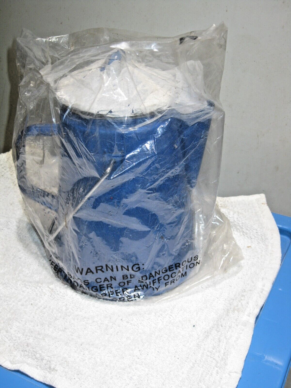 Blue Speckled Enamelware Camping Percolator Coffee Pot