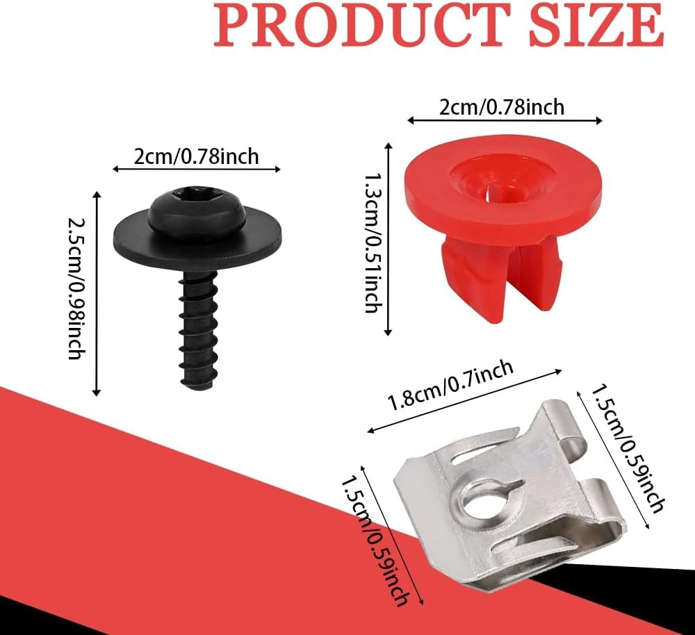 10 Set T30 Engine Splash Shield Undertray Screws Bolt Clip Kit Ford Lincoln