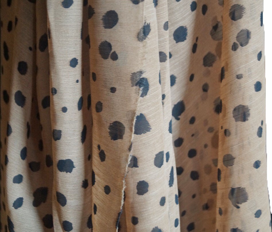 Mari Dago 500 cm Safari ChiffonArt-Tuch Stoff Braun Schwarz 5 m, 5 Meter