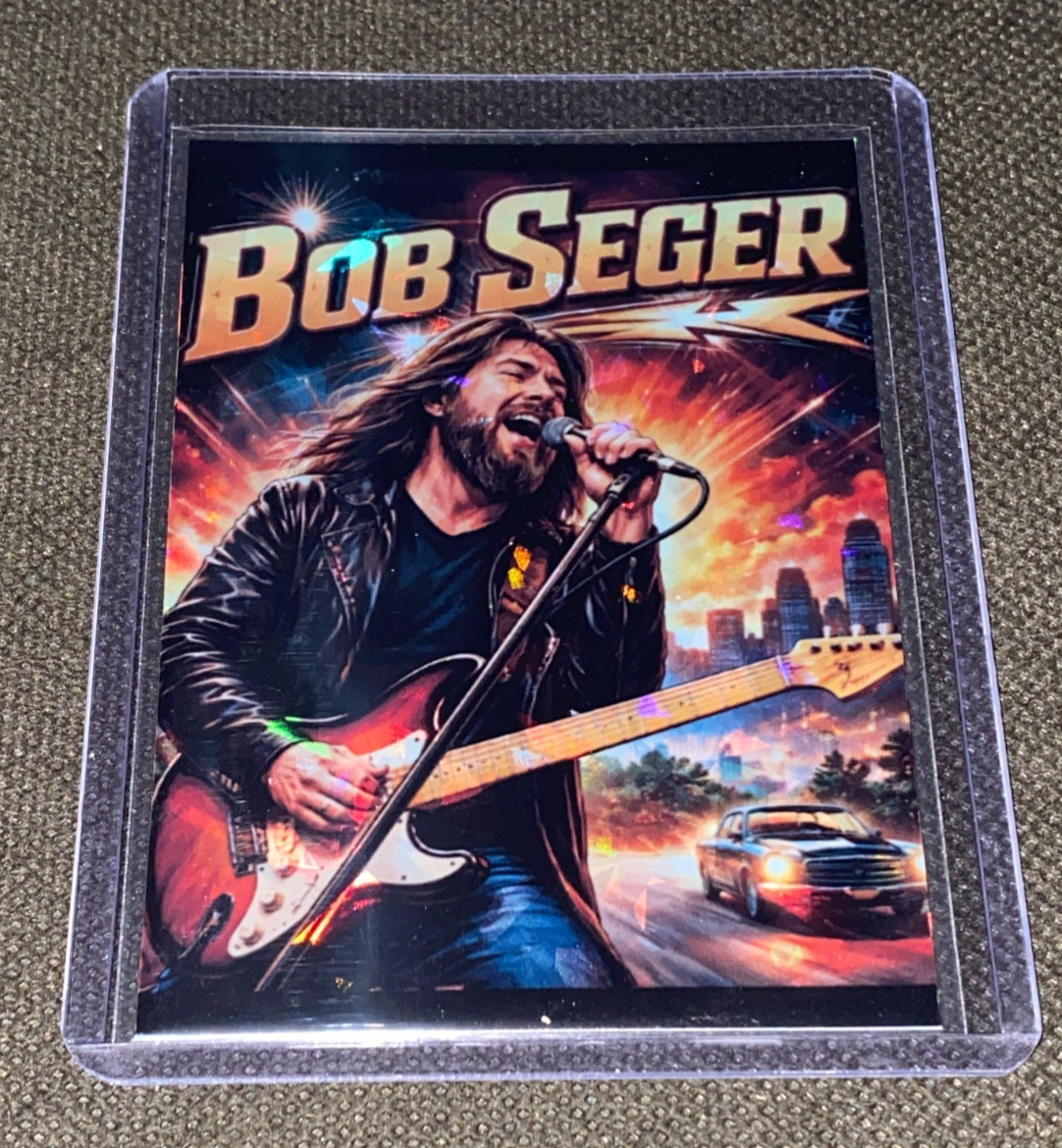 Bob Seger Custom Holofoil Refractor Card in toploader Variation