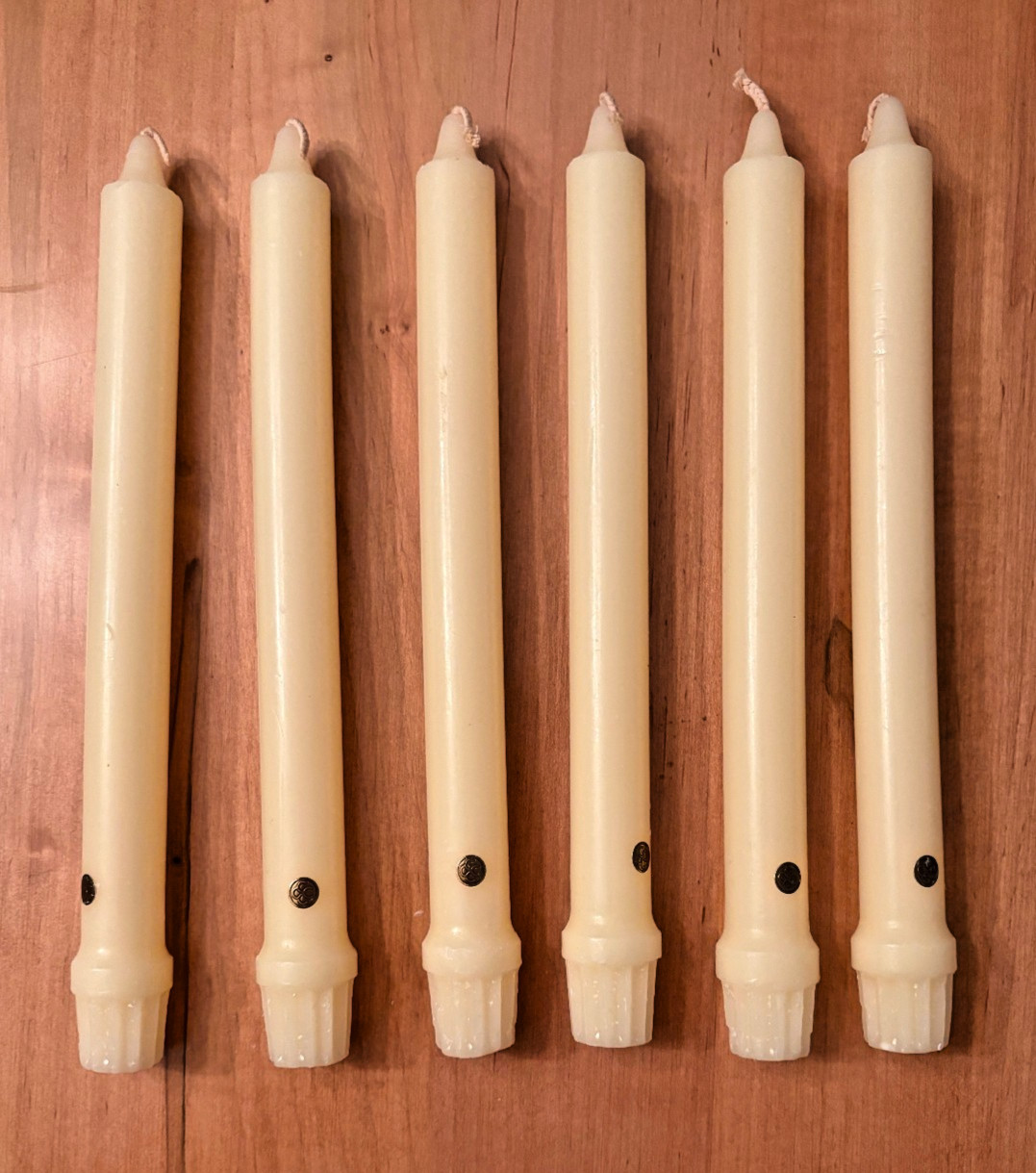 New Colonial Candle of Cape Cod 10” Lot of 6 Ivory Taper Candles – High Quality