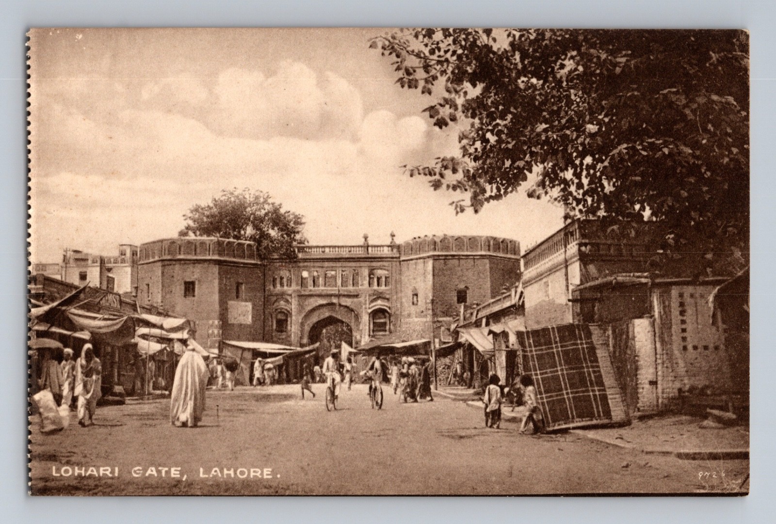 Lohari Gate Lahore Pakistan Postcard RPPC Punjab Religious Book Society 9726