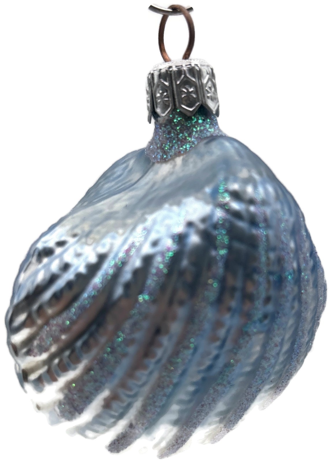 Patricia Breen A Walk On The Beach Blue Shell Summer Nautical Christmas Ornament