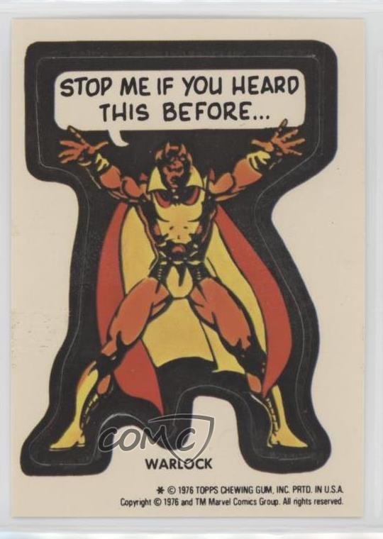 1976 Topps Marvel Comic Book Heroes Warlock 12o7