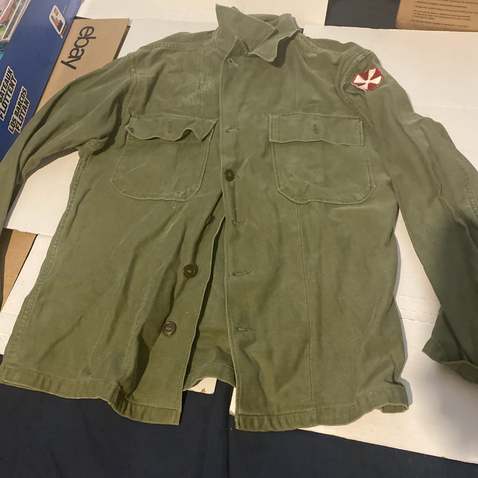 Korean War era US Army HBT Combat Field Shirt Fatigue Uniform SZ M