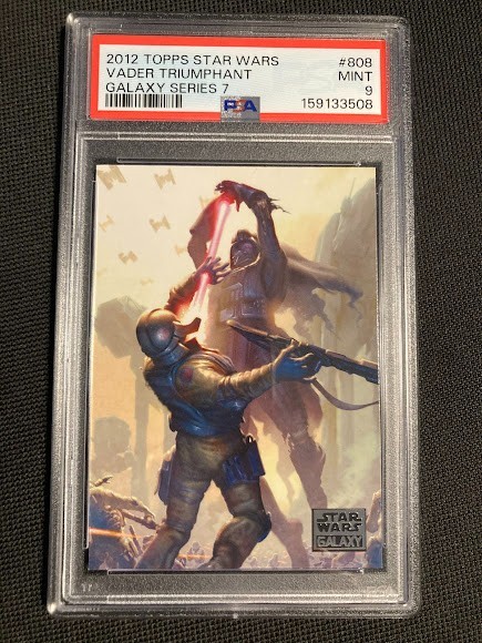 2012 TOPPS STAR WARS GALAXY VADER TRIUMPHANT CARD 83 808 PSA 9 DARTH VADER!!!