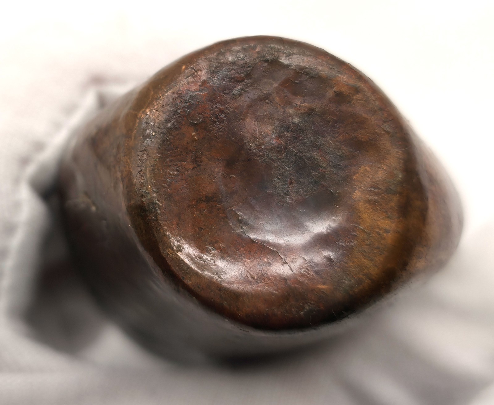 Small Hand Hammered Copper Vase Asymmetrical from Santa Clara del Cobre ~ Video