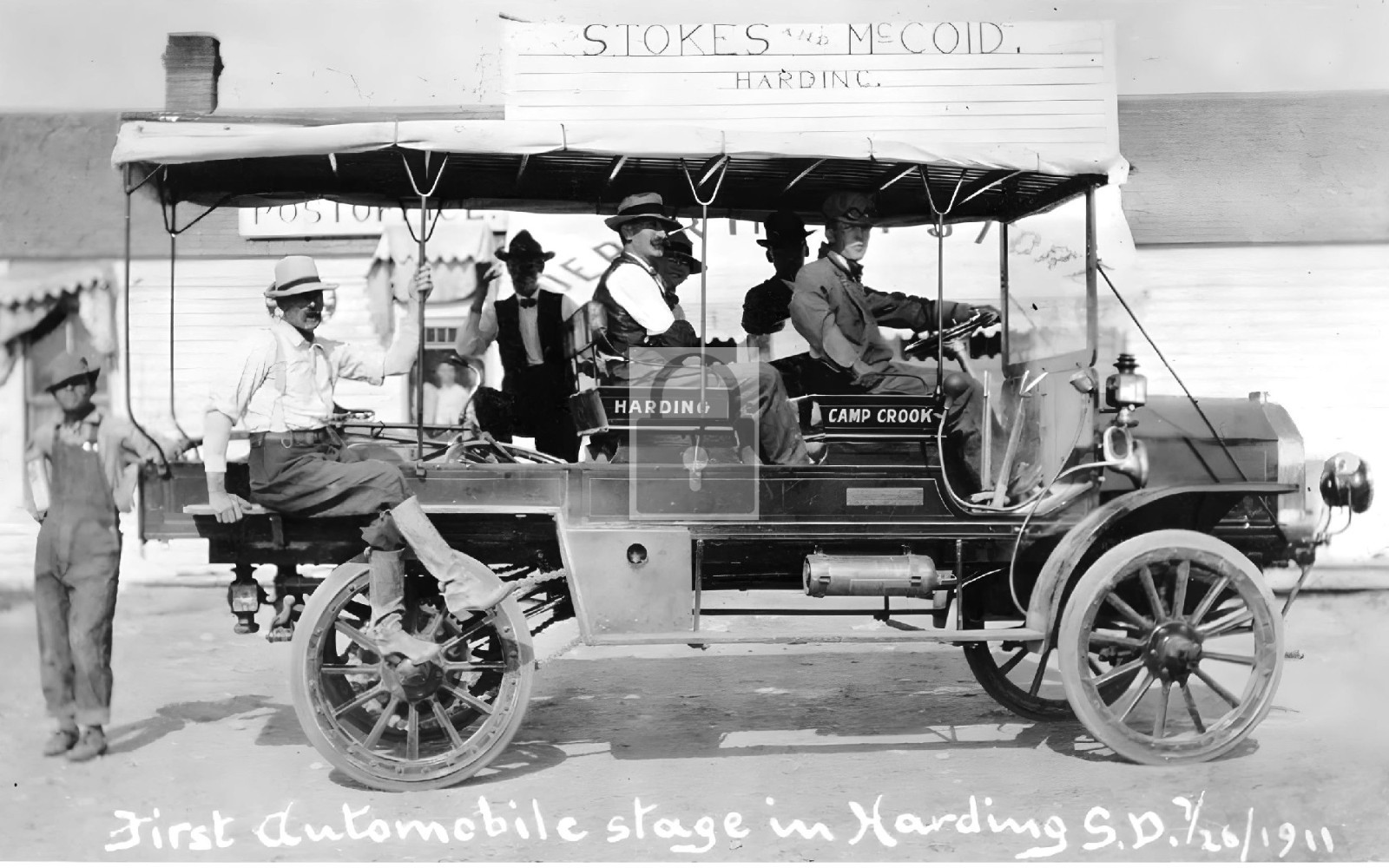 First Automobile Stage Harding South Dakota SD – Reprint