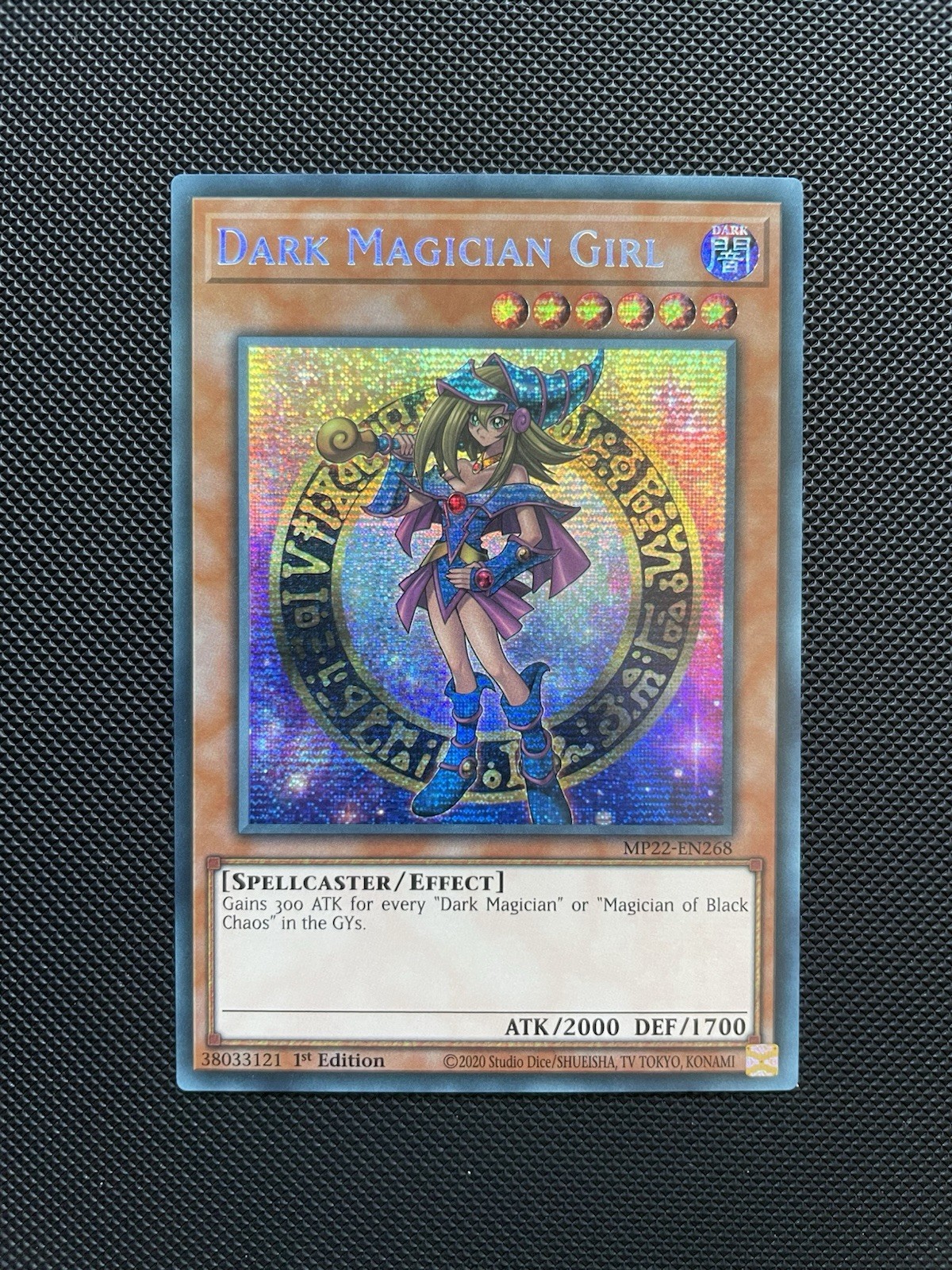 Yugioh Dark Magician Girl MP22-EN268 Prismatic Secret Rare 1st Edition VLP