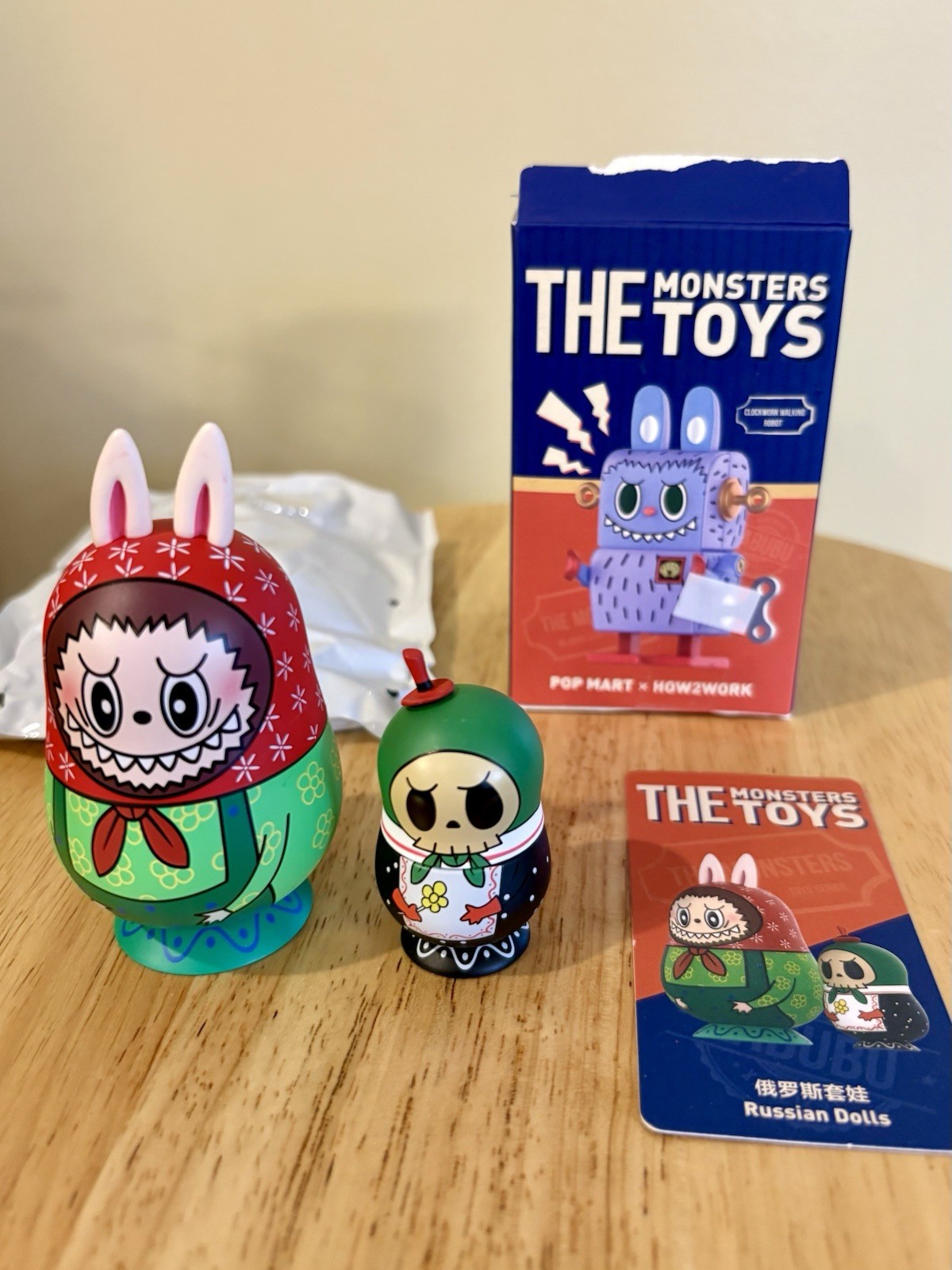 POPMART HOW2WORK The Monsters Toys Russian Dolls Collectible Figurines Set