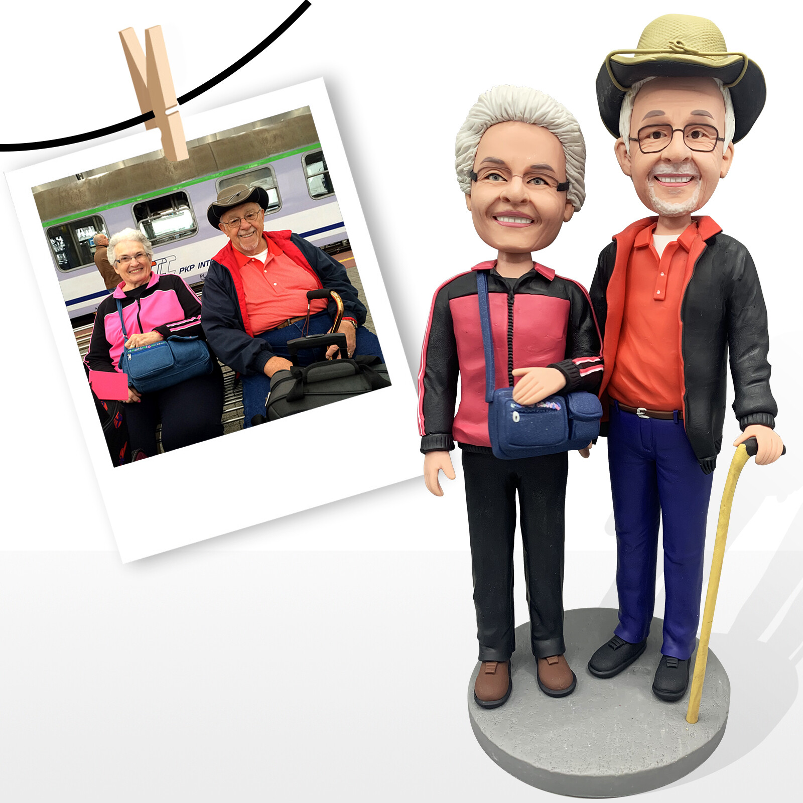 Custom Bobblehead Figures Personal Statue for Couple&Friends from Photo