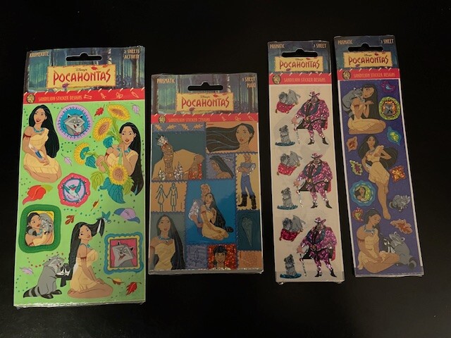 199 Sandylion Disney Pocahontas Stickers: Choice of 4 stickers. Sealed New