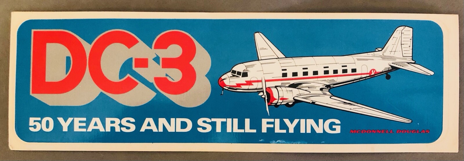 McDonnell Douglas Aircraft DC-3 Airlines Sticker – 50 Years – 1935 – 1985