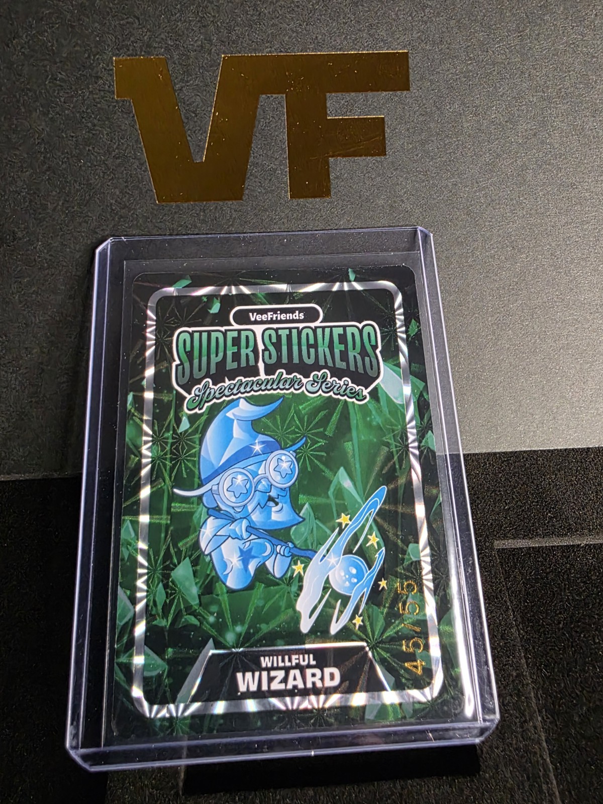 Willful Wizard 45/55 VeeFriends Super Stickers Spectacular Series Emerald