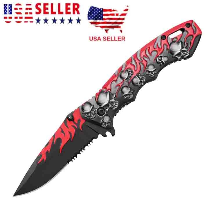 7.4″ TAC FORCE SPRING FOLDING Open ASSISTED EDC TACTICAL KNIFE Blade Pocket