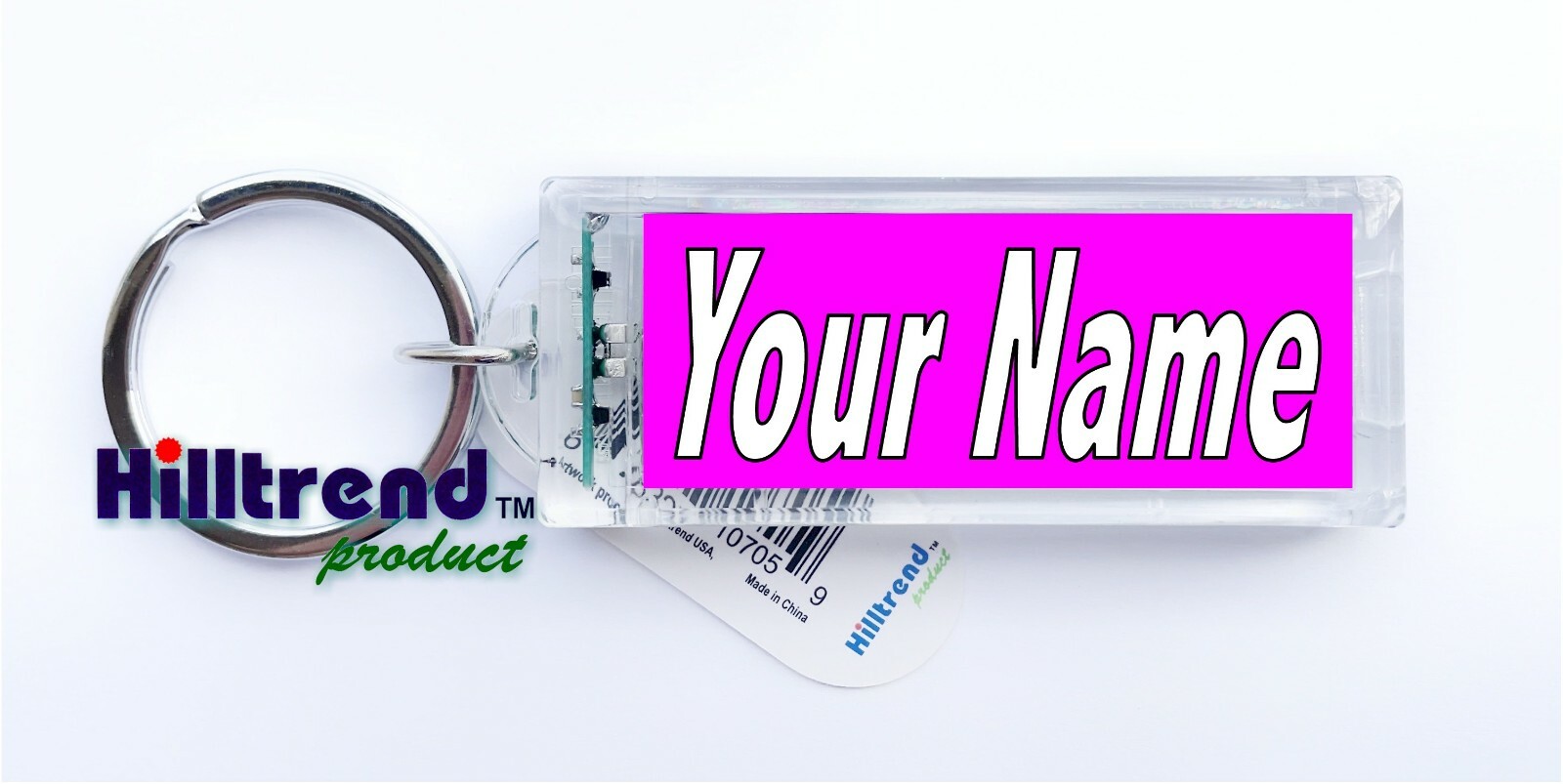Your Name Message Solar Power Blinking Key Chain Ring Keychain No need battery