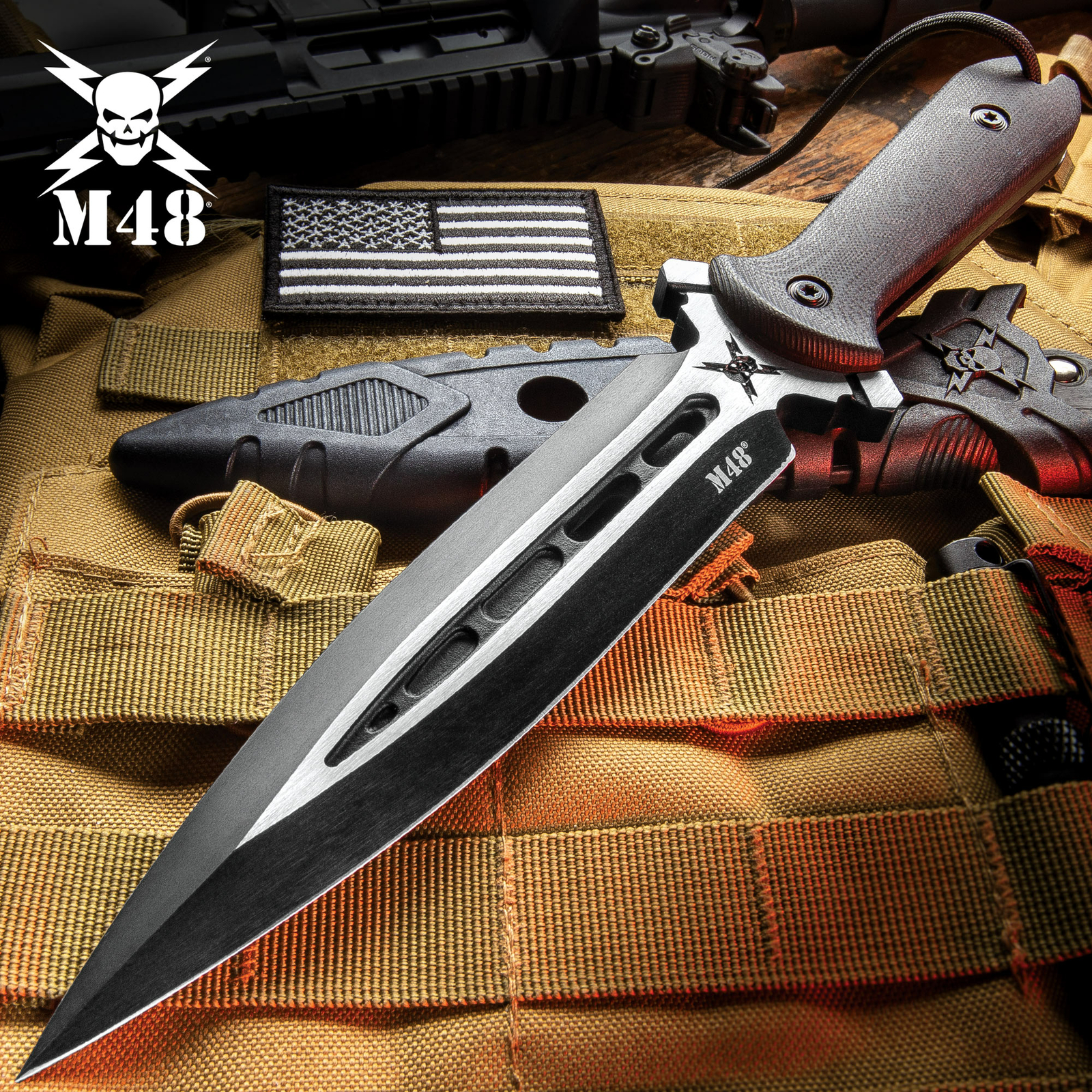 12″ M48 TALON Fixed Blade Knife Tactical Dagger Boot Hunting*No ship to MA & NJ*