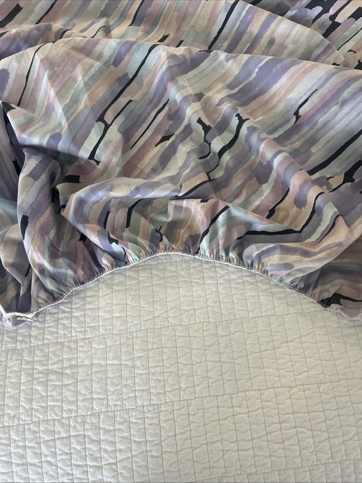 VTG Springmaid King Sheet Set Andre Richard Silver Shadows II Purple Blue READ