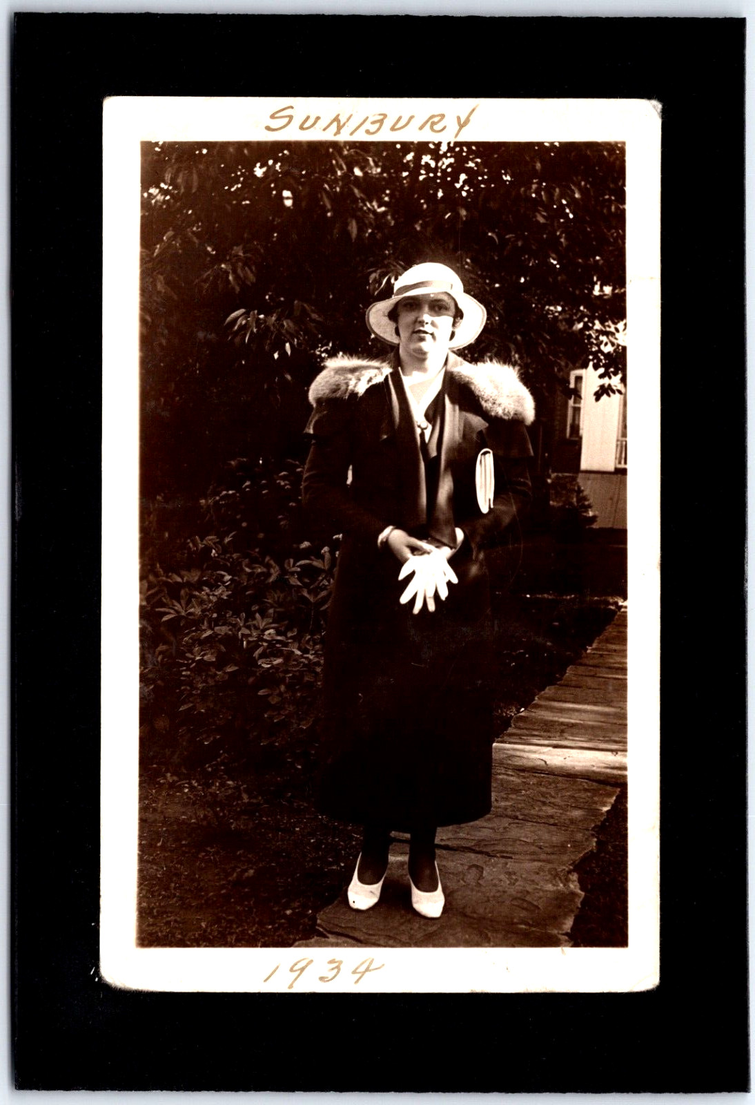 Young Woman With Summer Hat and Long Jacket – Sunbury 1934 – Photograph