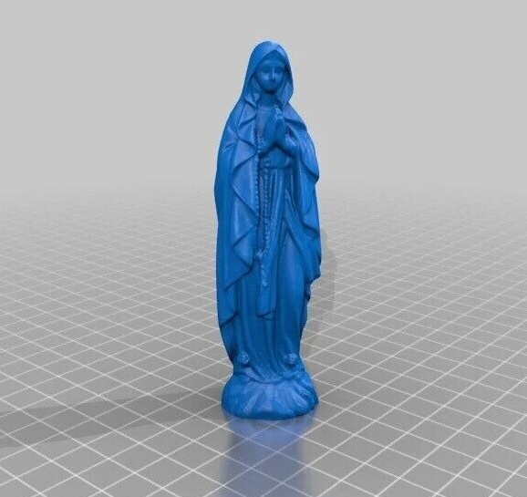 Mother Virgin Mary Statue in White Color Choose Your Size! PLA Plastic