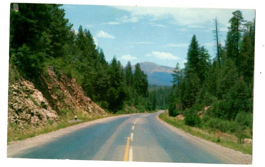Postcard 1965 Dark Canon U S Highway 70 New Mexico