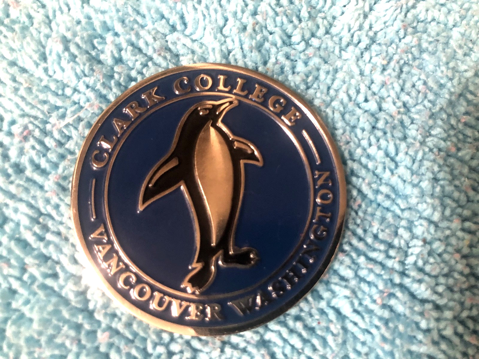 Clark College “Oswald the Penguin” Challenge Coin – Free USPS Ship!
