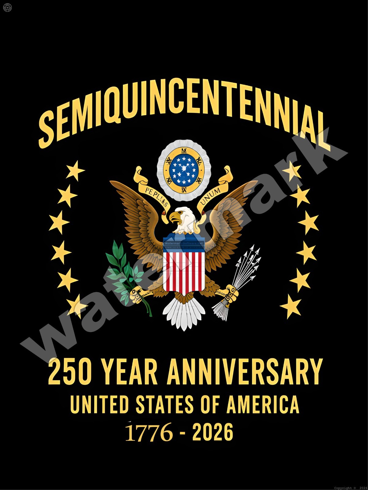 Semiquincentennial 250 year Anniversary USA Metal Sign 9″ x 12″ or 12″ x 16″