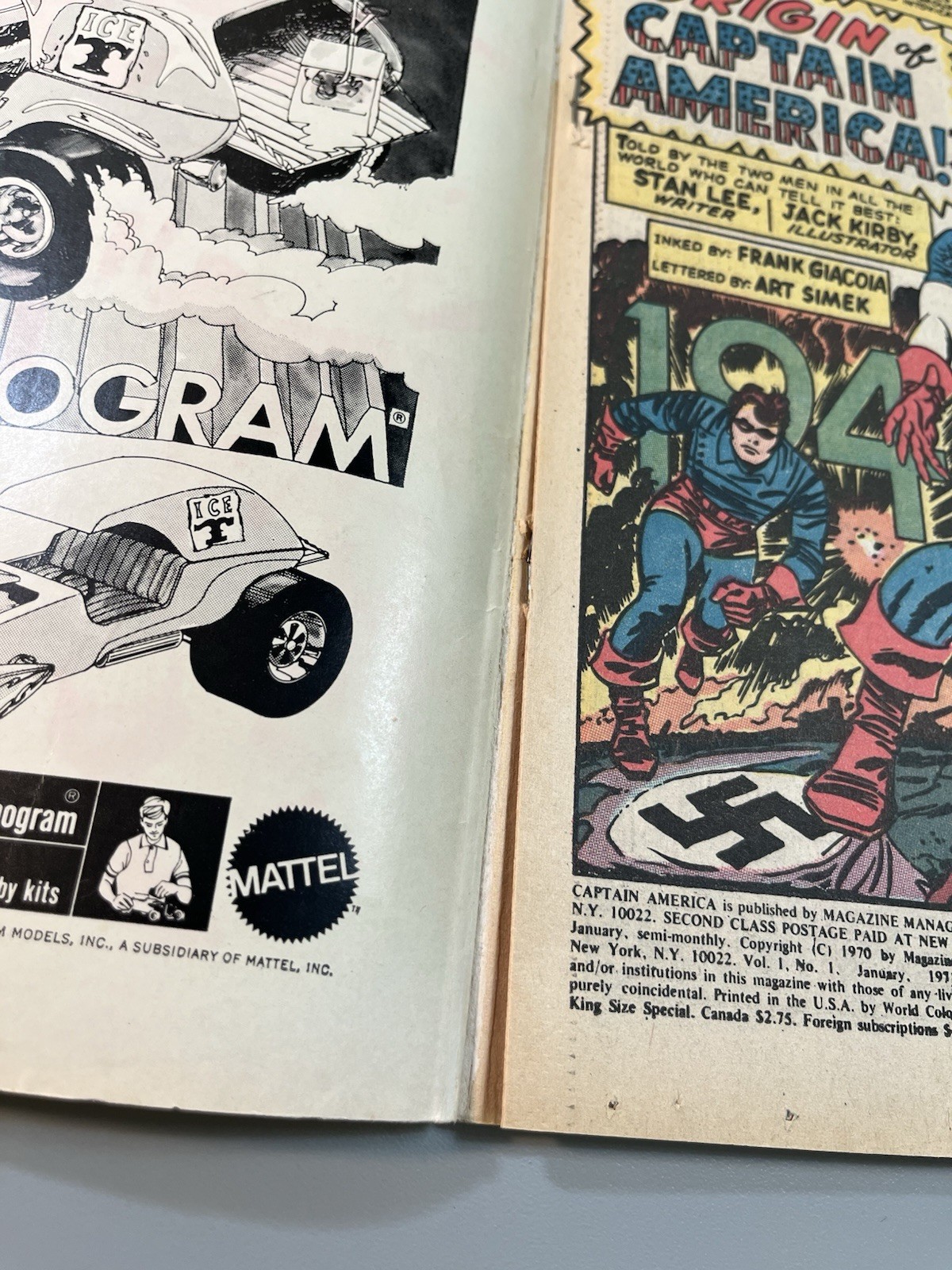Captain America King-Size #1 1970 🔑Origin Cap retold/Severin Cvr/Kirby interior