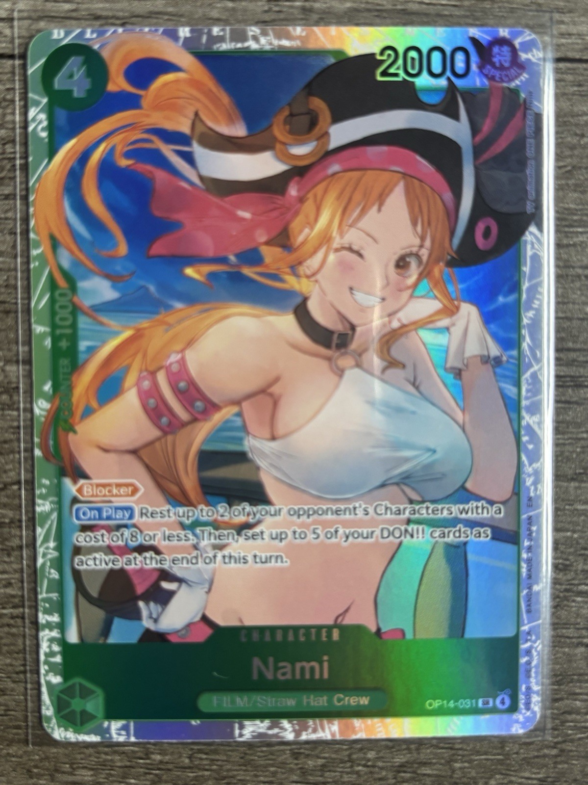 Nami SR OP14-031 The Azure Sea’s Seven Foil One Piece TCG