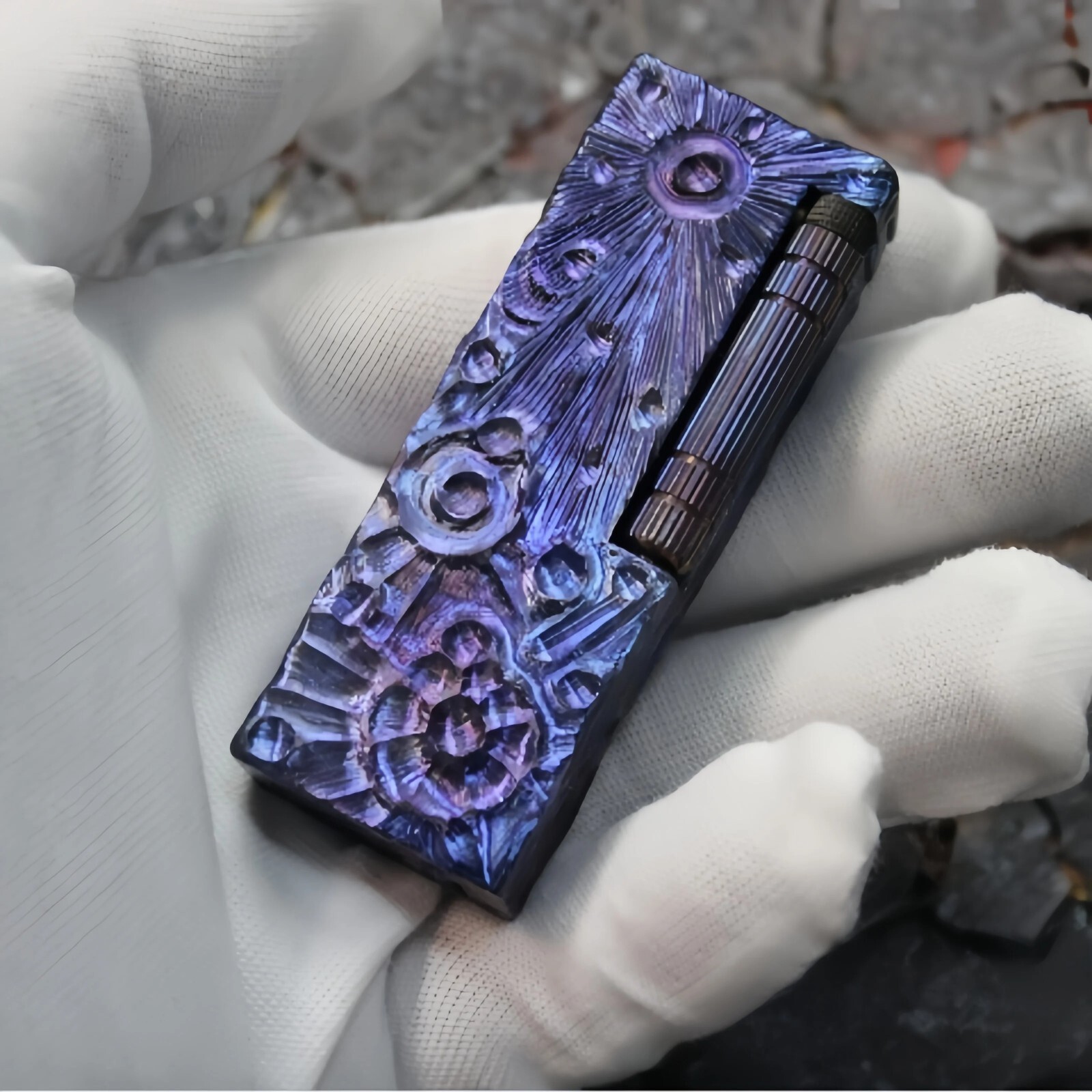Handmade Titanium Alloy Vintage Retro Collectible Cigarette Lighter Gift For Men