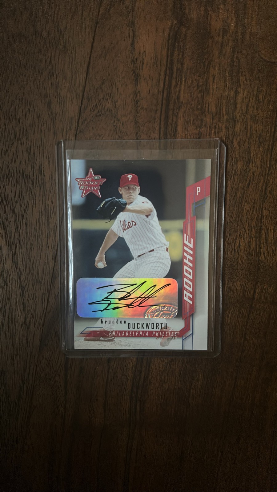 2001 Leaf Rookies & Stars Brandon Duckworth Auto RC Phillies Signed Card
