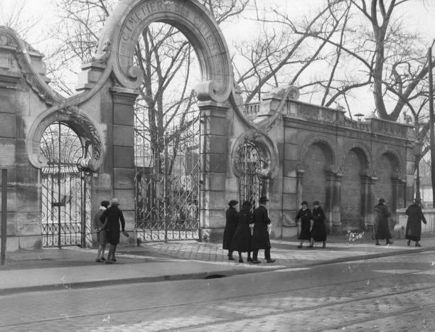 The ornate entrance to a cemetery for dogs 1930 Historic Old Photo
