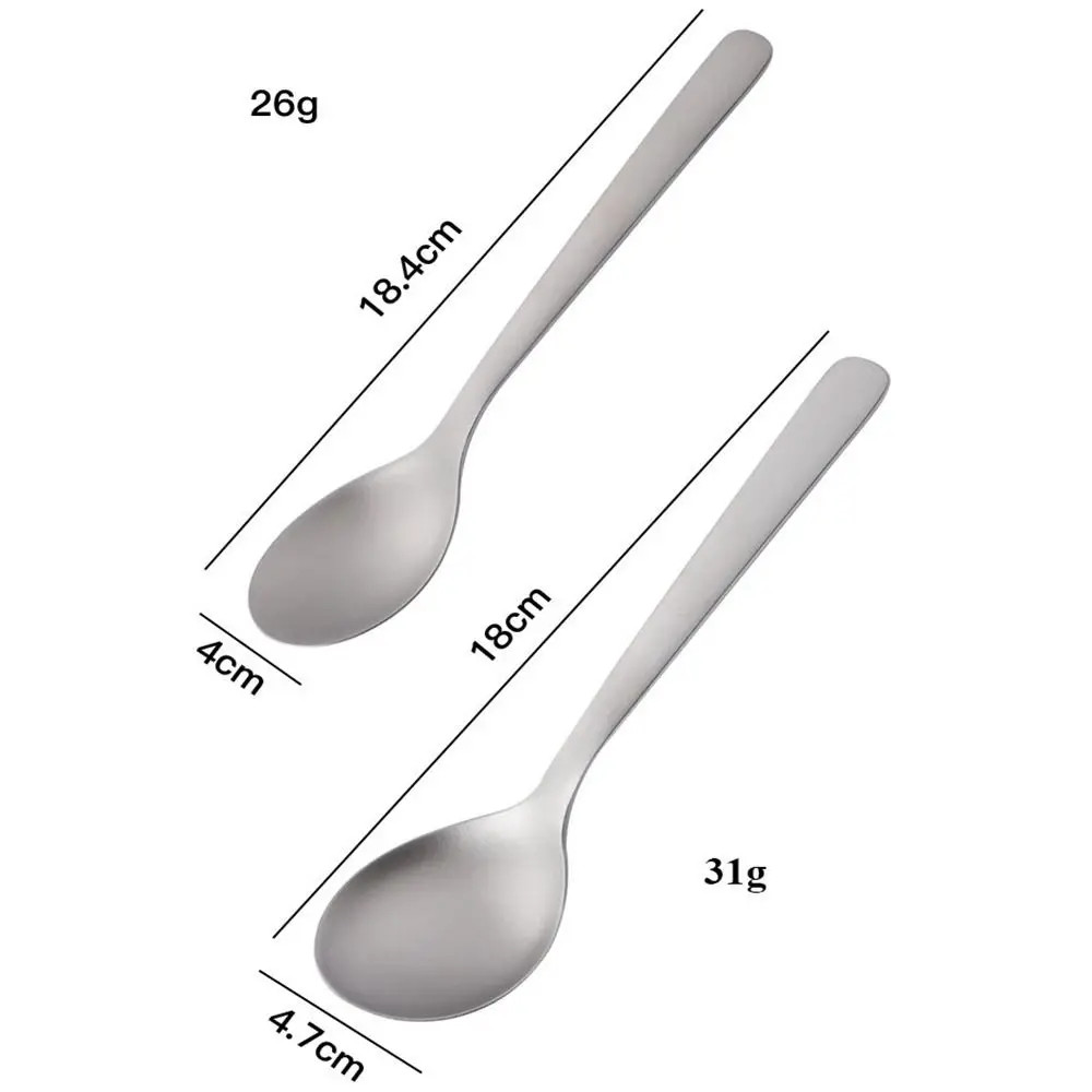 New Portable Titanium Spoon Long Handle Environmental Outdoor Camping Fork Outdo