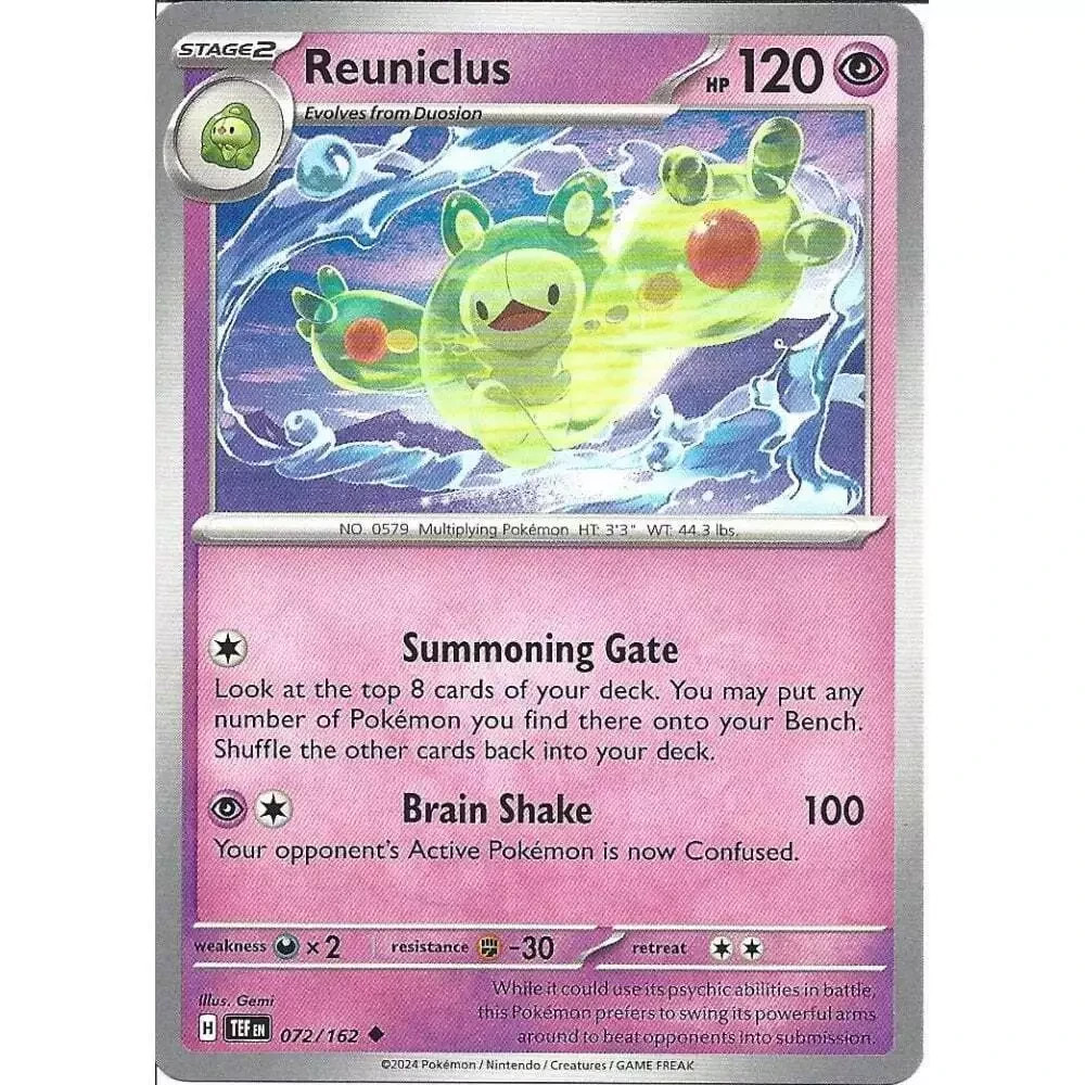 REUNICLUS – UNCOMMON – TEMPORAL FORCES – POKEMON CARD – 072/162