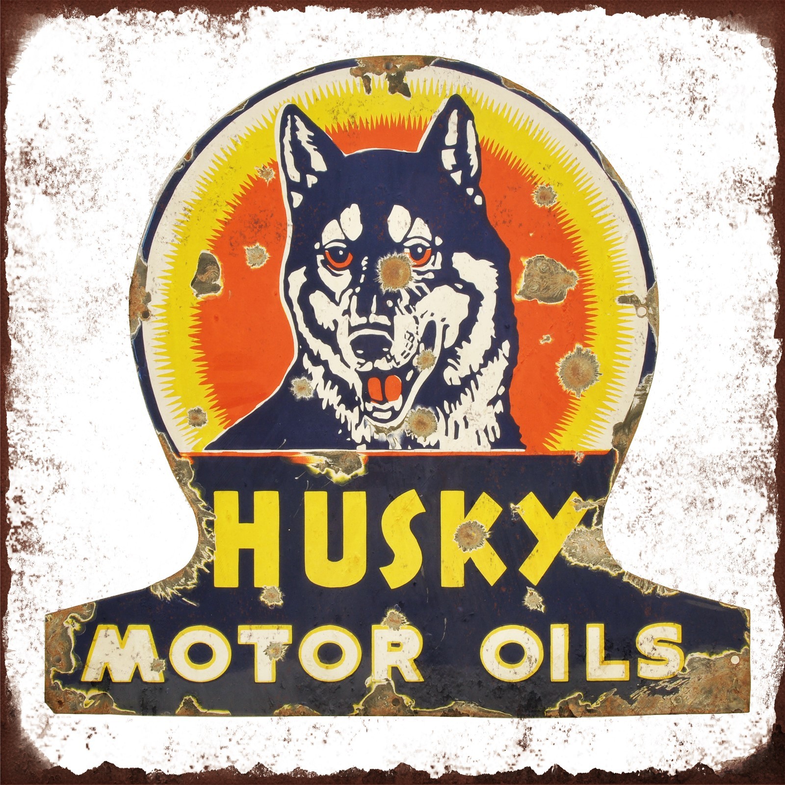 Husky Motor Oils High Quality Metal Magnet 4 x 4 inches 9363