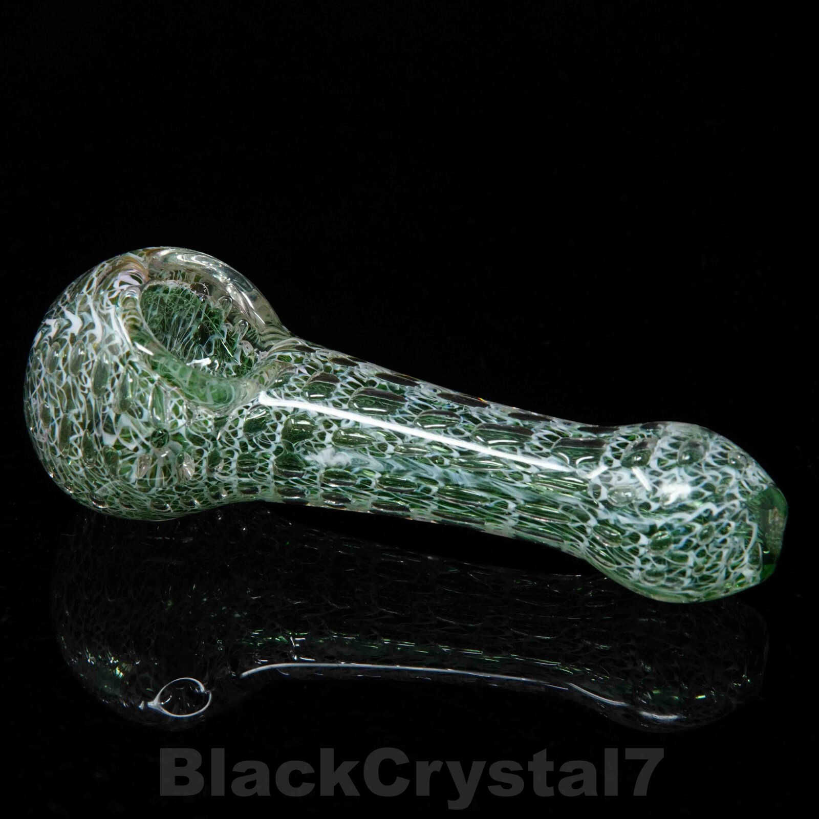 4.5 in Handmade Green Emerald Gemstones Style Tobacco Smoking Bowl Glass Pipes
