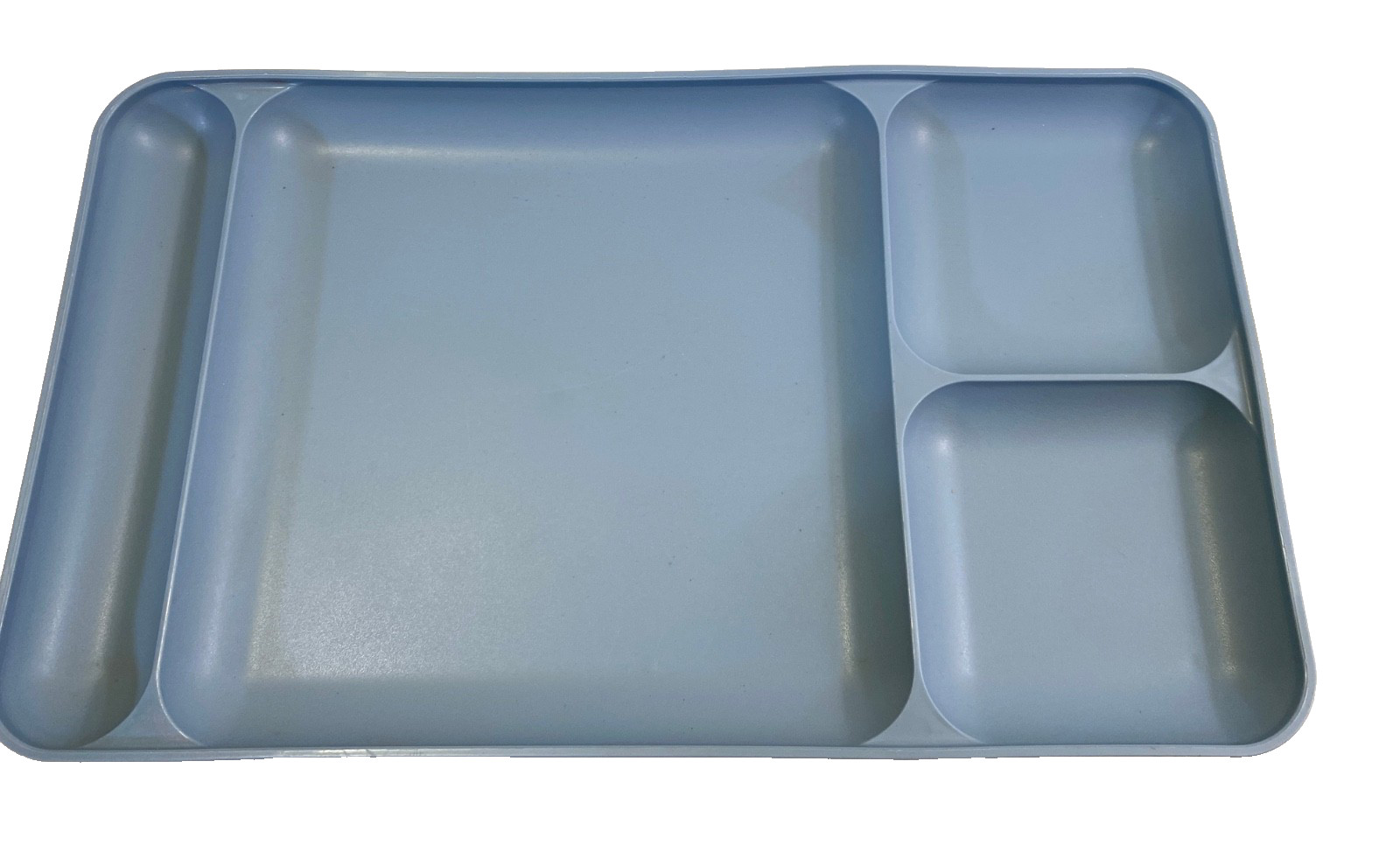 Vintage Stackable Tupperware Divided Food Lunch Trays Set of 3, Blue USA Blue, W